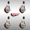 Service Caster 5 Inch 316SS Maroon Poly Swivel 1-3/4 Inch Expanding Stem Caster Set Brake SCC SCC-SS316EX20S514-PPUB-MRN-TLB-134-4 - alternate 4